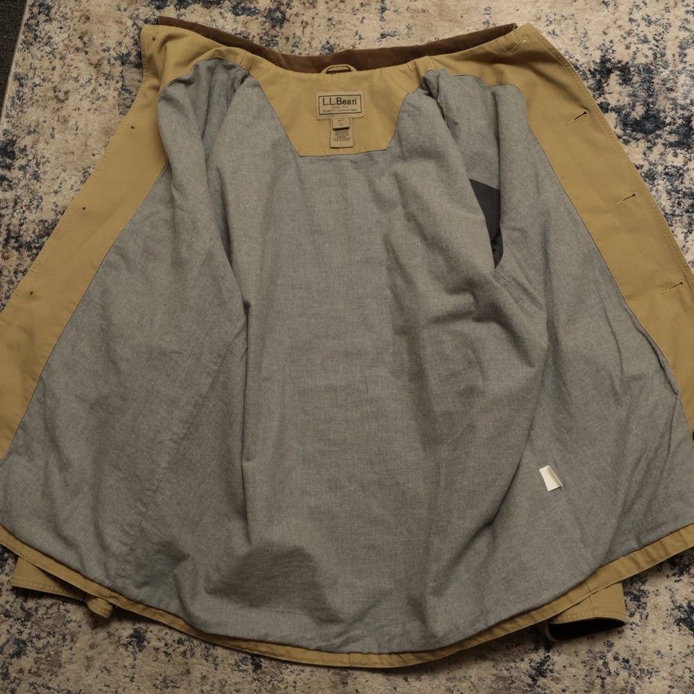 LL Bean Field Barn Coat Mens Large Regular Flannel Cotton Lined Chore - Picture 3 of 12